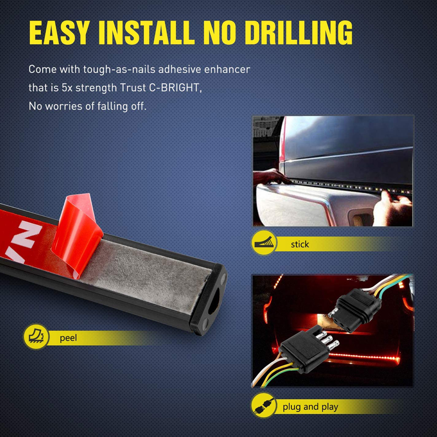 1.2M 1.5M Single Row LED 2835 Strip Light for Pickup Tail Light