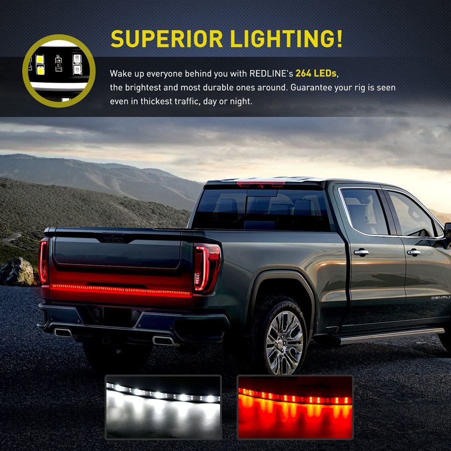 Two Rows LED 2835 Pickup Tail Light Strip Light