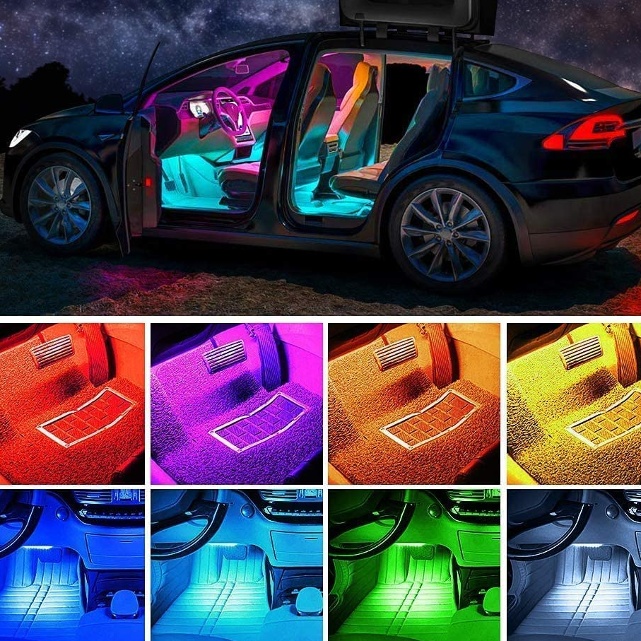 New Motor Remote Music Voice Control Colorful Atmosphere Lamp Foot-sole Light