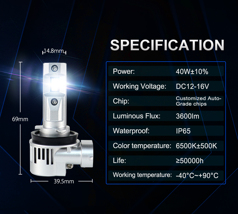 High Power Q26 wireless Led Headlight 12v White Waterproof 80w 10000lm Headlamp
