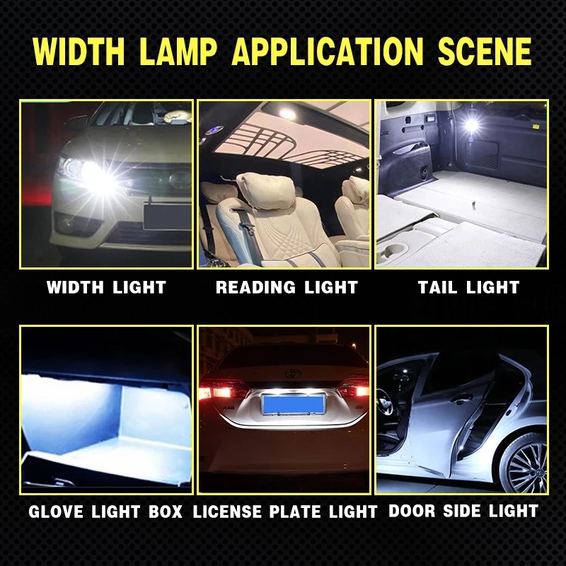 18 SMD2026 T10 Canbus 6000K Auto Signal Light