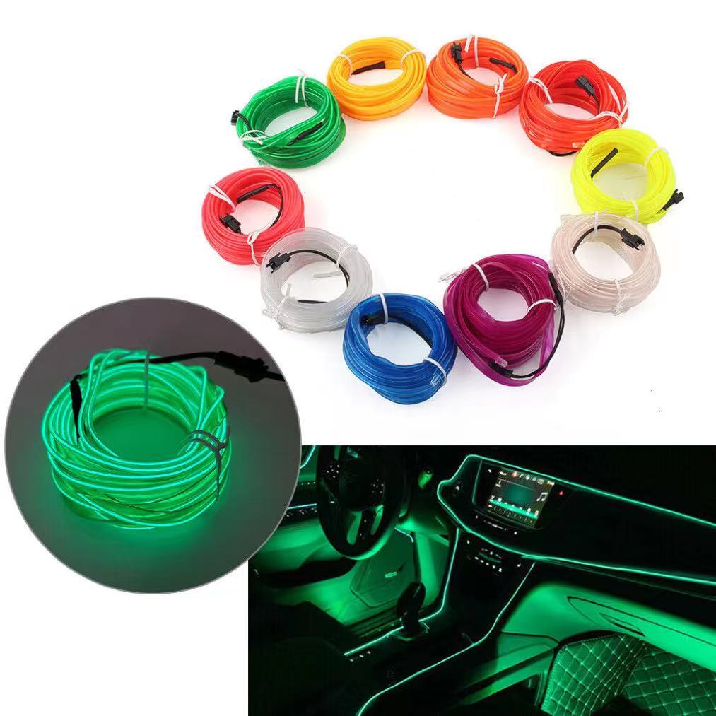 Auto Interior 1M 2M 3M 5M Ice Blue LED Cold Light Atmosphere Lamp