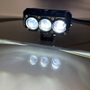 Double-color 3 Lens LED Motorcycle Spotlight 32W Twin Fans Universal Motorcycle Headlight