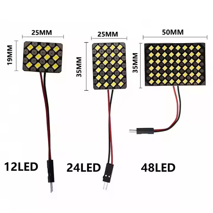 Super Bright 48 SMD2835 LED Panel Light 6000K T10 BA9S Festoon Light
