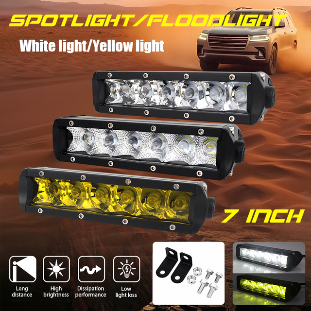4D Lens Car Led With Reflective Cup Truck Long Strip Lamp 6000K Suv Roof Light