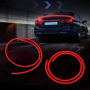 Red Double Flash Mode LED Strip Tail Light Running Light For Car