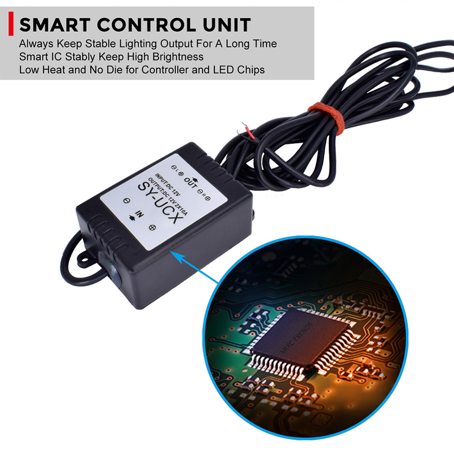 Car Dual-color LED Eagle Eye 23MM 12 LED 4014 SMD Atmosphere Light