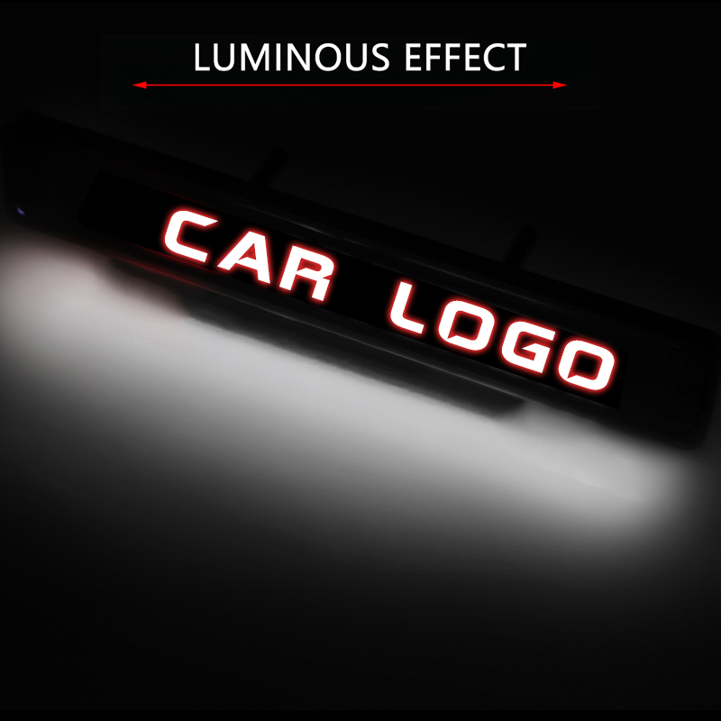 White Vehicle LED Logo Lamp For Grille Bonnet Atmosphere Light