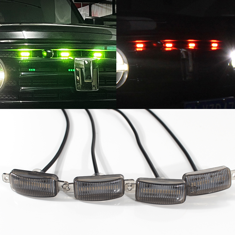 Advanced Car Grille Lamp with 12-24V RGB Control 6 x SMD2835 LED Decorative Light