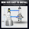  New Mi6 Led Headlight 12v White Waterproof 130W 30000Lm Headlamp