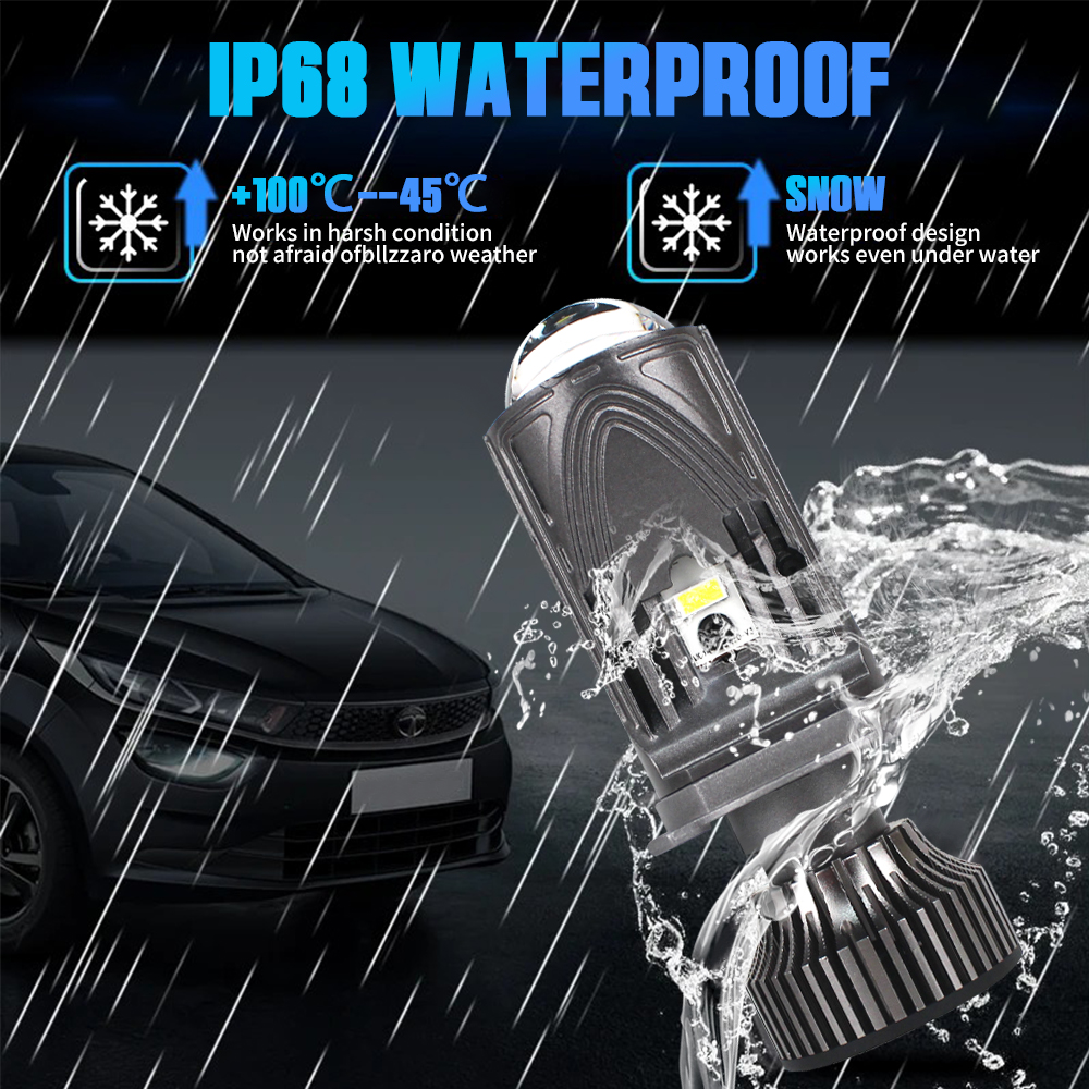High Power M01-1 Projector Led Headlight 12v White Waterproof 100W 12000LM Headlamp
