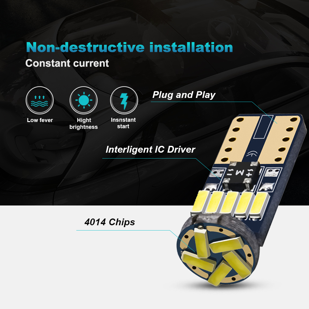 15 SMD4014 T10 Canbus White/Amber/Green Optional Automotive Signal Light