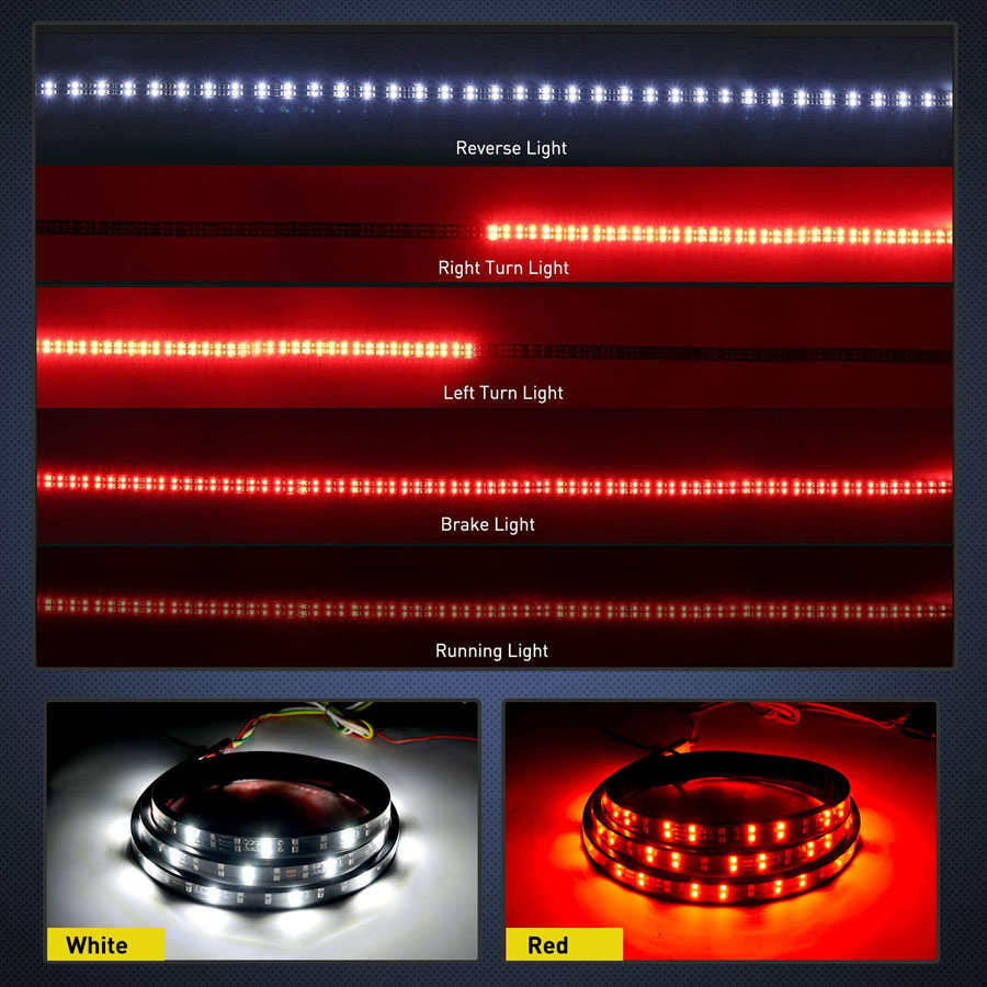Two Rows LED 2835 Pickup Tail Light Strip Light