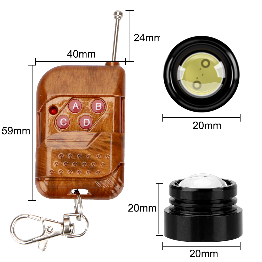 Automobile 6000K Strobe Eagle Eye with Remote Control One Control 4 Lamps