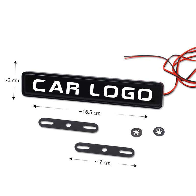 White Vehicle LED Logo Lamp For Grille Bonnet Atmosphere Light