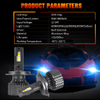 Multicolor V8T Automotive LED Headlight H1 H3 H4 9005 880