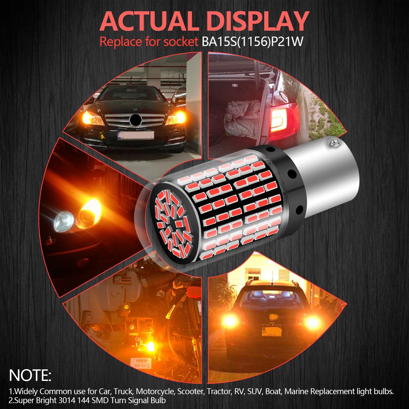 Hot Selling Auto LED Light T20 1156 1157 3156 3157 Canbus with Lens Turn Signal Light