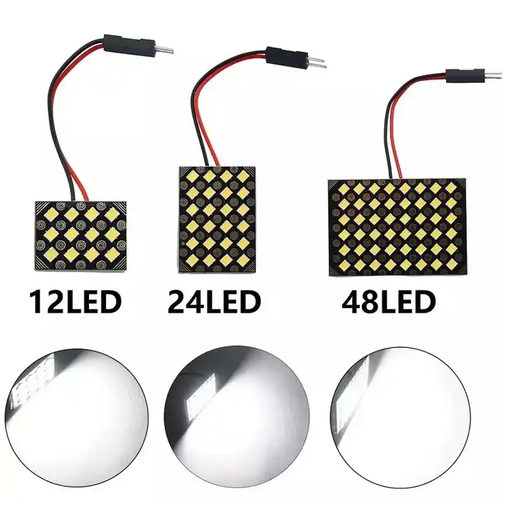 Super Bright 48 SMD2835 LED Panel Light 6000K T10 BA9S Festoon Light