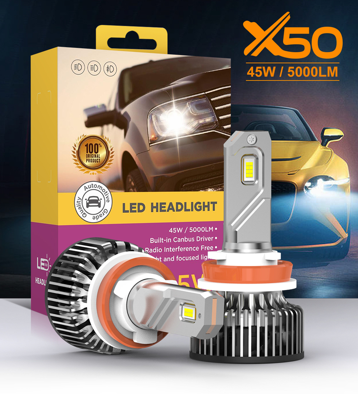 Wholesale X50 100W 20000Lm Auto Lighting System H4 H7 H8 H11 9006 Car Headlamp