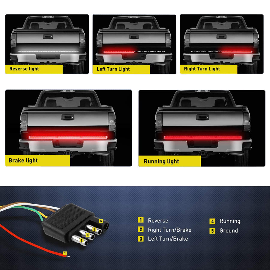 Two Rows LED 2835 Pickup Tail Light Strip Light