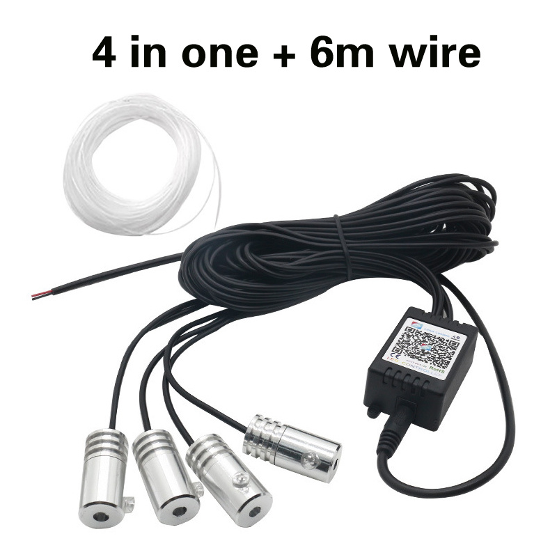 Fiber Optic Car Ambient Light RGB Remote Control Atmosphere Lamp