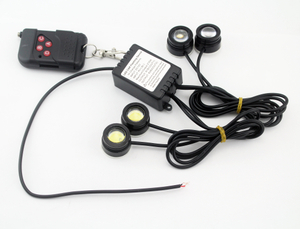 Automobile 6000K Strobe Eagle Eye with Remote Control One Control 4 Lamps
