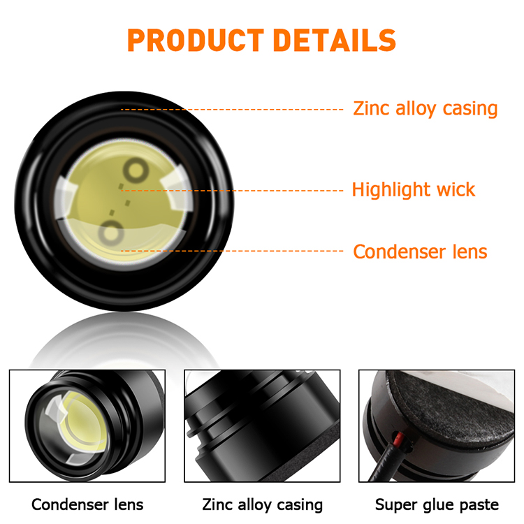 Automobile 6000K Strobe Eagle Eye with Remote Control One Control 4 Lamps