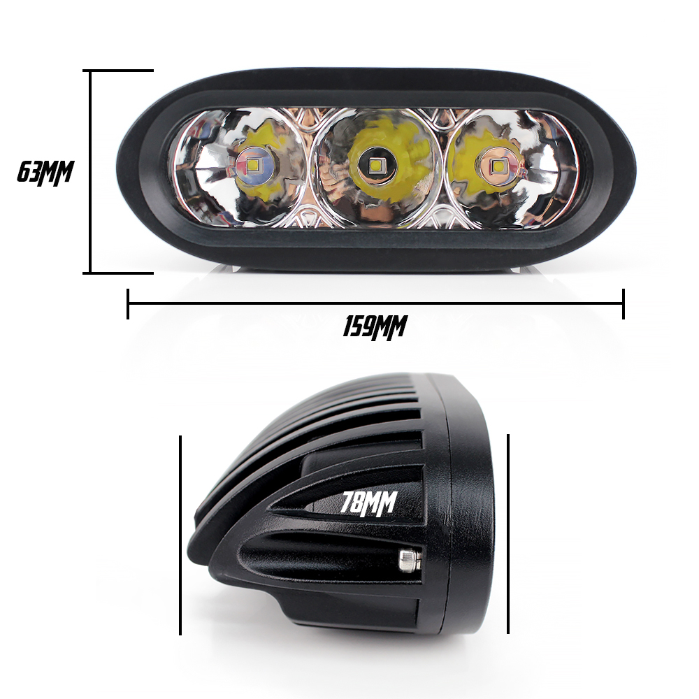 Newly Launched 3PCS LED Light 6.3 Inch Fog Lamp 6000K Truck Driving Auxiliary Bulb