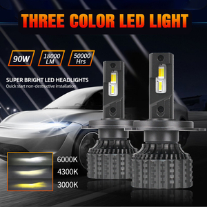 Multicolor V8T Automotive LED Headlight H1 H3 H4 9005 880