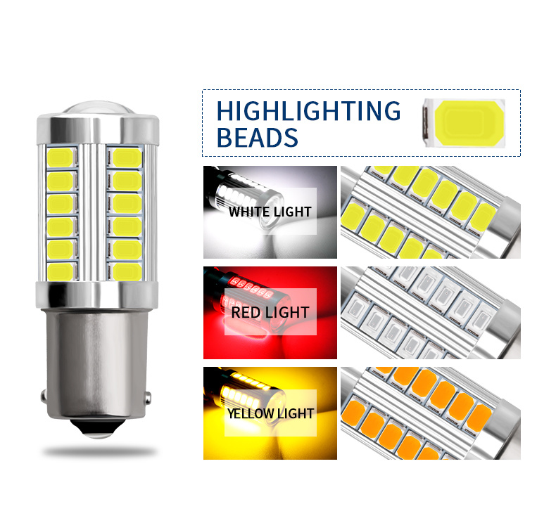 Automotive LED Light with Lens T20 1156 1157 3156 3157 7440 7443 Tail Light