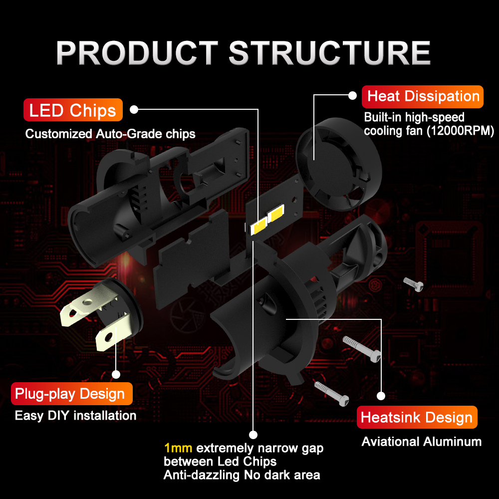 High Power Q16 wireless Led Headlight 12v White Waterproof 8000lm 50W Headlamp