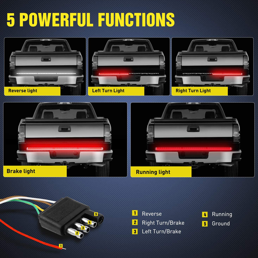 1.2M 1.5M Single Row LED 2835 Strip Light for Pickup Tail Light