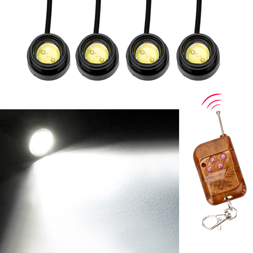 Automobile 6000K Strobe Eagle Eye with Remote Control One Control 4 Lamps