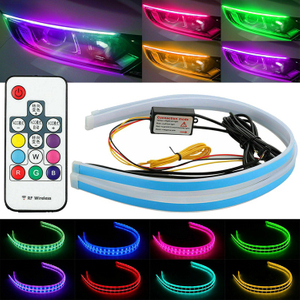  RGB Running LED Strip Light DRL Turn Lamp