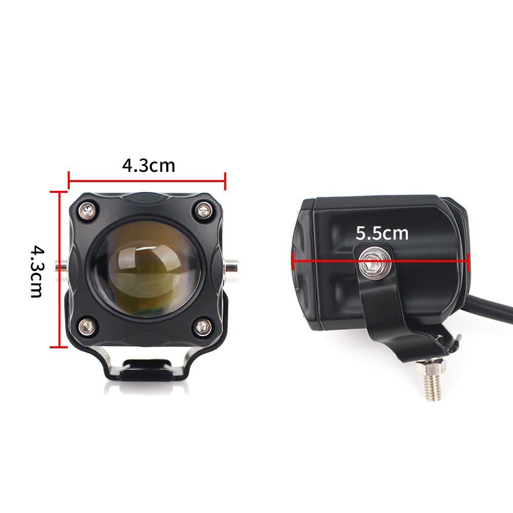 Hot Style LED Spot Lamps Mini Square Motorcycle Overhead Lights Highlighted Motorcycle Spotlights