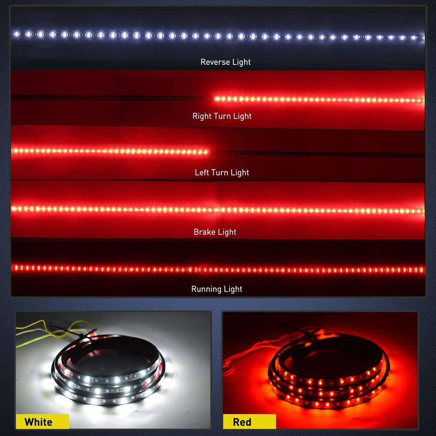 1.2M 1.5M Single Row LED 2835 Strip Light for Pickup Tail Light