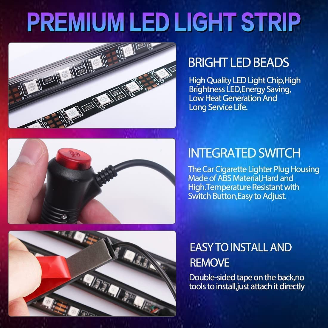 New Motor Remote Music Voice Control Colorful Atmosphere Lamp Foot-sole Light