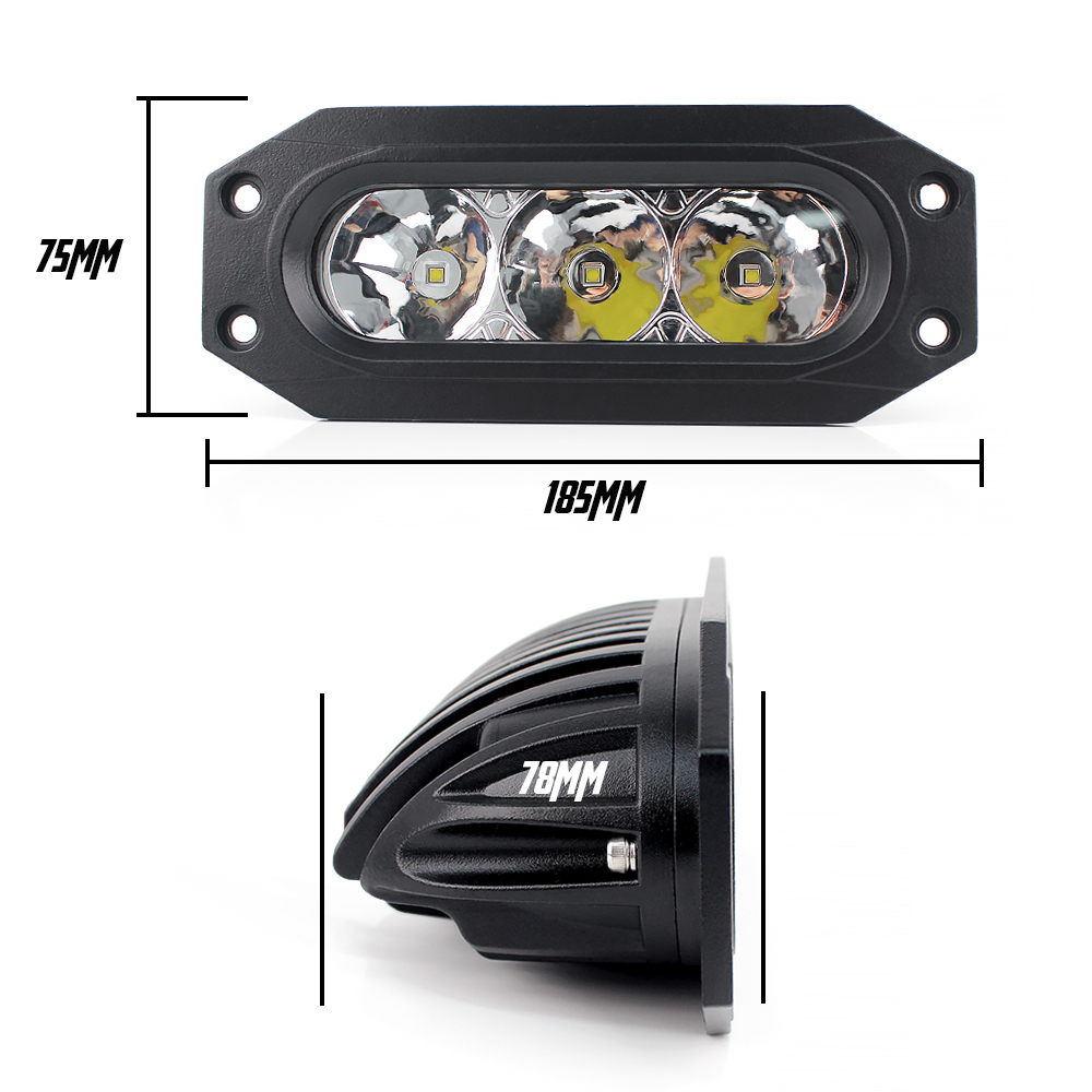 New Product 6.3 Inch 6000K Long Shape LED Work Lamp