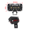 Double-color 3 Lens LED Motorcycle Spotlight 32W Twin Fans Universal Motorcycle Headlight
