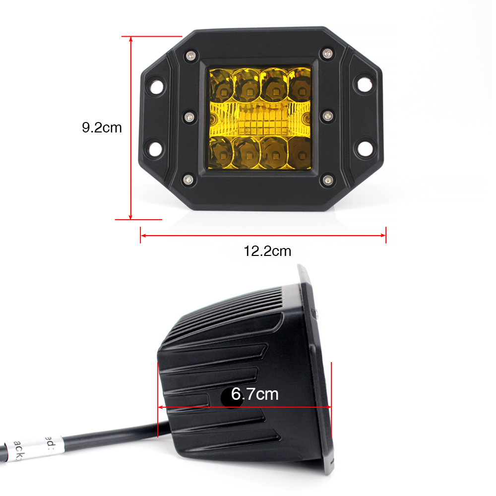 Hot Selling 48W LED Light Yellow 4.8 inch Led Bulb for Truck Off-road Vehicle