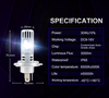 High Power Q36 Wireless Led Headlight 12v White Waterproof 90W 10000LM Headlamp