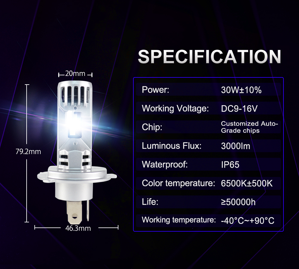 High Power Q36 Wireless Led Headlight 12v White Waterproof 90W 10000LM Headlamp