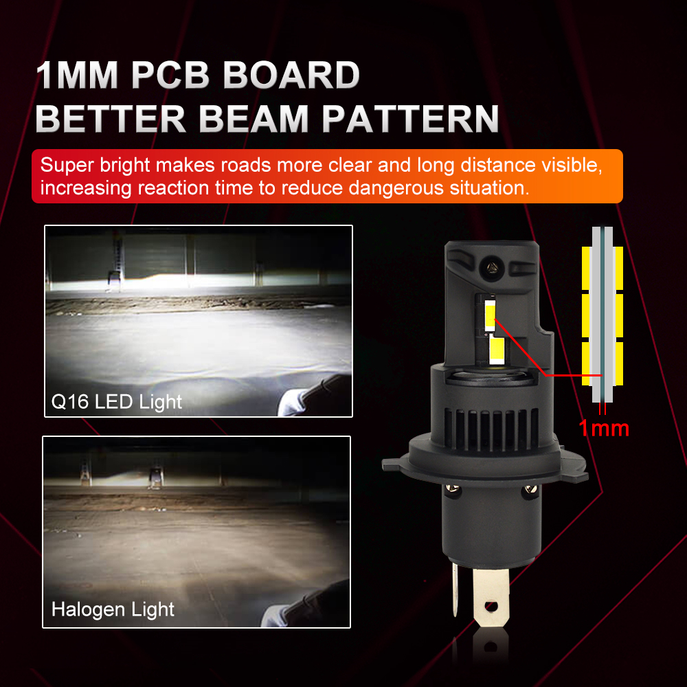 High Power Q16 wireless Led Headlight 12v White Waterproof 8000lm 50W Headlamp