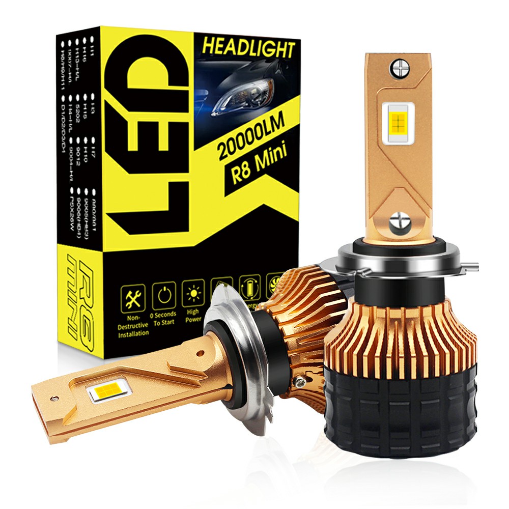 R8 Mini Led Headlight Auto Lighting System H7 H11 9005 9006 H4