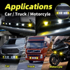 Lens Amber Car Light Running Lights Wireless Control Switch Strobe White Led Front Grille Light Universal Car Eagle Eye Lamp