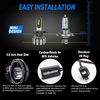 T3 Turbo Led Headlight Bulb 9003 H4 High Low Beam