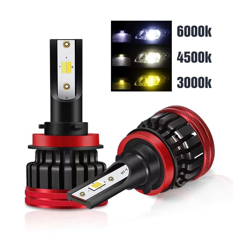 F5S Tri color led headlight white yellow 6000k 4300k 3000k