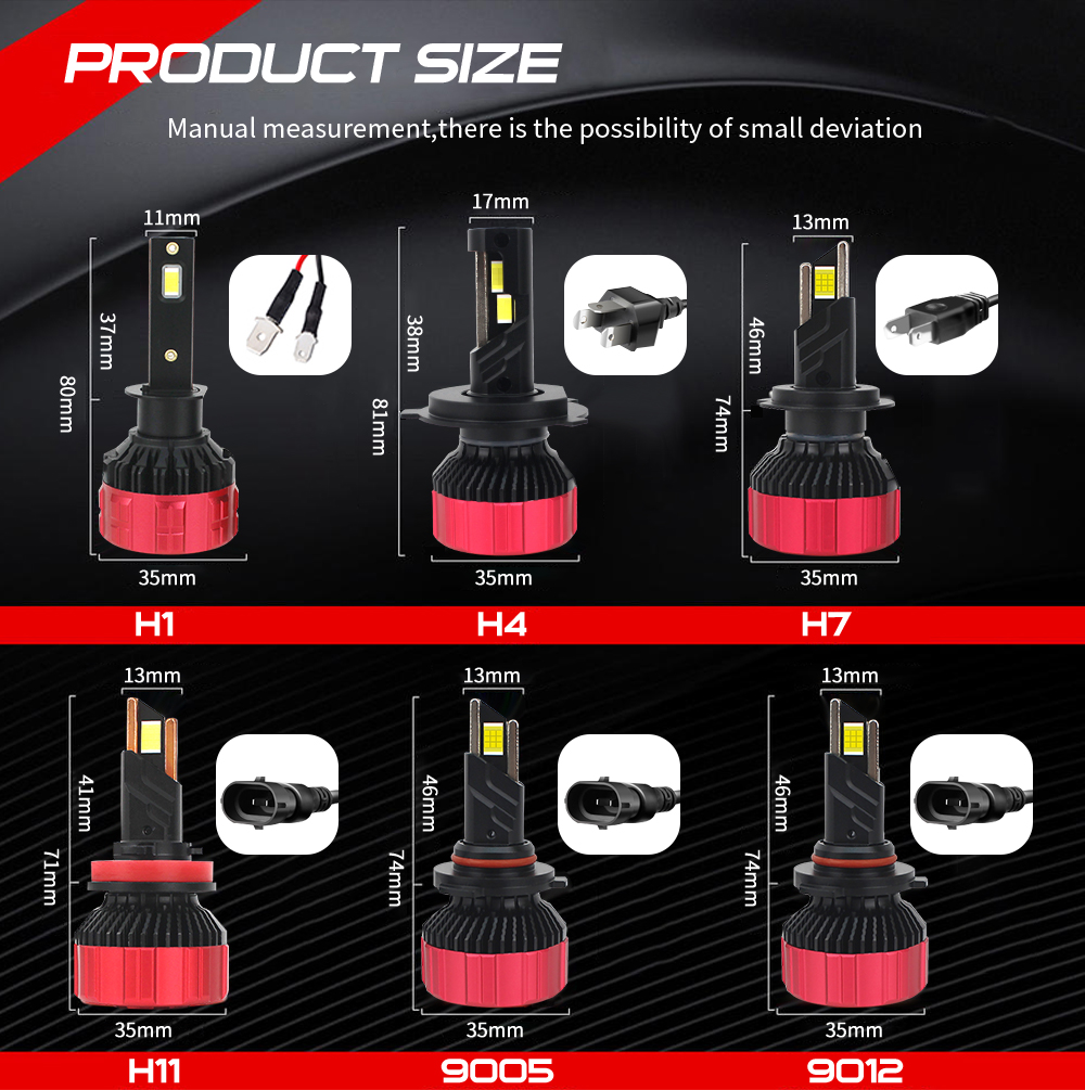 120W Car LED Headlight Bulb Canbus R9 Max H4 H7 H11 9005 9006