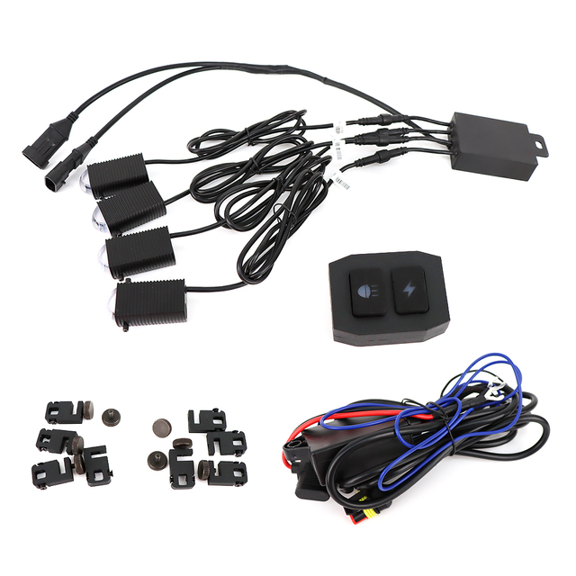 Lens Amber Car Light Running Lights Wireless Control Switch Strobe White Led Front Grille Light Universal Car Eagle Eye Lamp