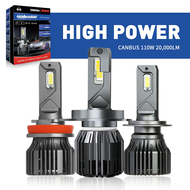 R8S Canbus Led Headlamp Kit Fog Light H4